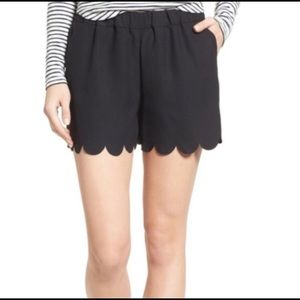 Madewell Scallop Pull on Short Black Small
